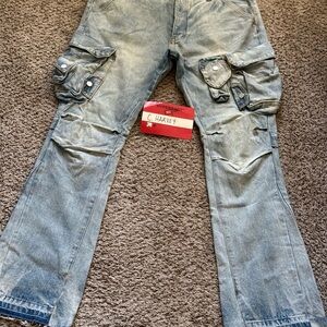 Men’s MNML Blue Cargo Jeans